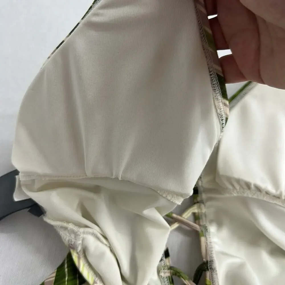 Vince Camuto Tropical Green Plunge One Piece Size 12 - Picture 10 of 13